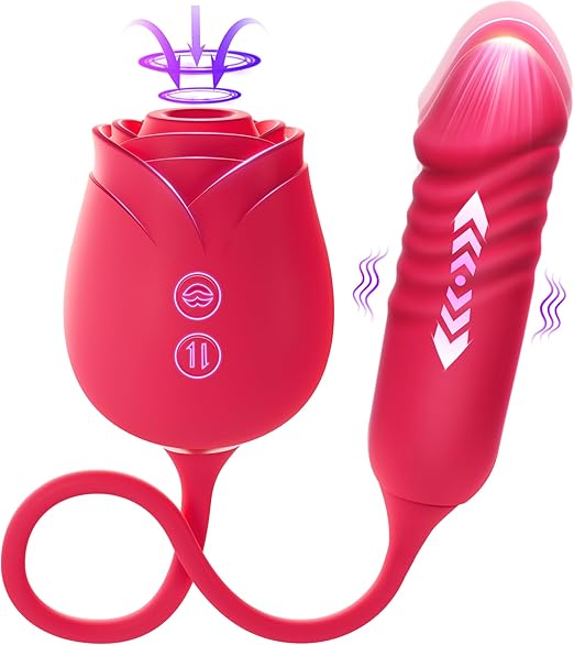 Dildo Vibrator Women Sex Toys - MOOLIGIRL APP Control Rose Sucking Vibrater