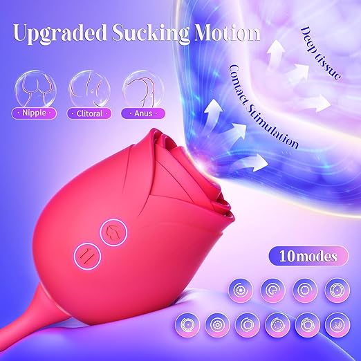 Dildo Vibrator Women Sex Toys - MOOLIGIRL APP Control Rose Sucking Vibrater