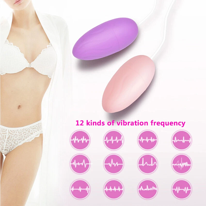 12 Speeds Vibrating Egg G-spot Massage Bullet Vibrator - Sex Toys for Women
