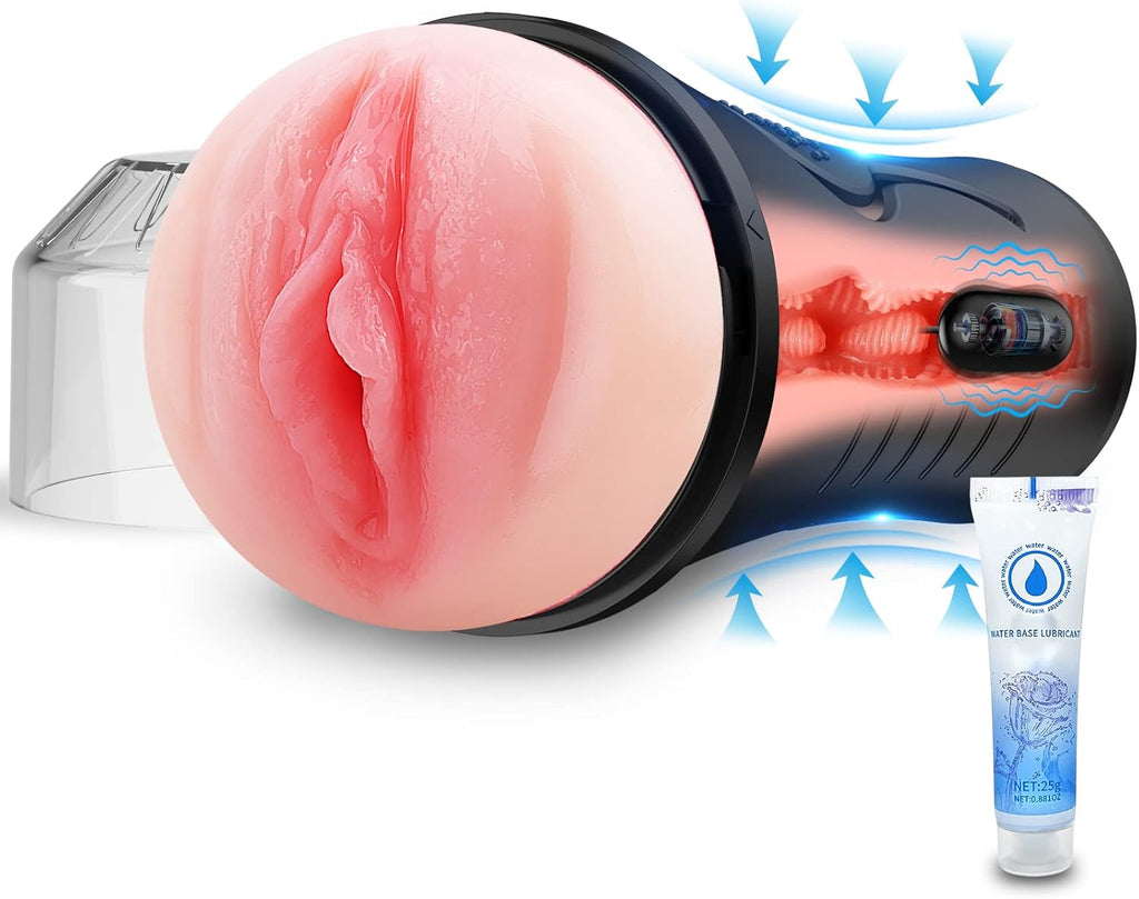 Vibrating Masturbator Squeezable - Plump and Soft Fleshy Masturbating